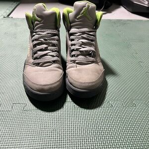 Kids Stylish Gray and Green Sneakers